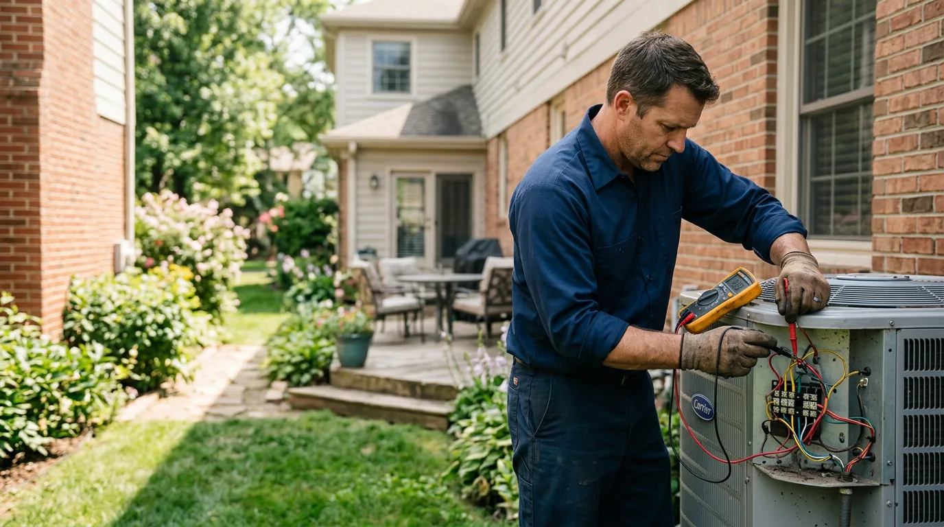 HVAC technician working near Pocola, OK